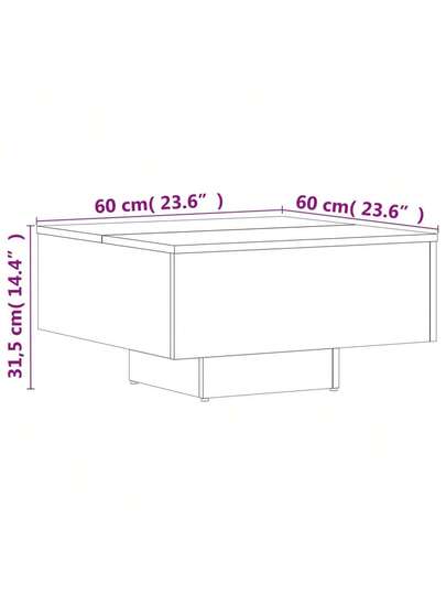VidaXL Coffee Tafel 60x60x31.5 Cm Processed Wood Wit view 9