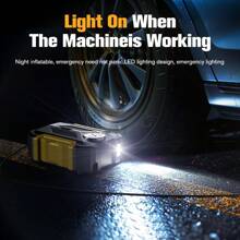 Carsun 便携式轮胎充气泵，带灯，适用于汽车和 SUV，机械压力表空气压缩机