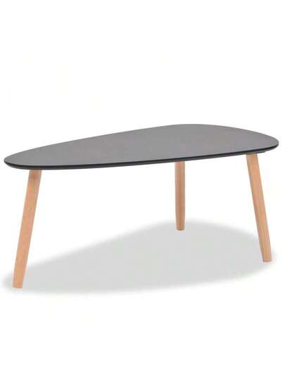 VidaXL Piece Coffee Tafel Set Solid Pine Wood Zwart view 8