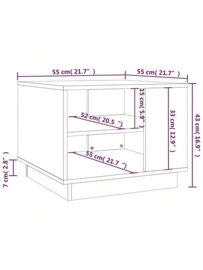 VidaXL Coffee Tafel 55x55x43 Cm Processed Wood Smoked Oak view 7