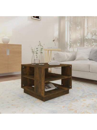 VidaXL Coffee Tafel 55x55x43 Cm Processed Wood Smoked Oak view 3