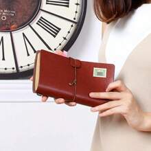 Correa de cuero Retro, libro de contabilidad de mano creativo, multifuncional, A6, portátil, de viaje, Bloc de notas de hojas sueltas, diario - Gris Oscuro - Ver 10