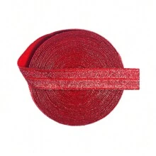 Bristlegrass Glitter Fold Over Elastic FOE 5/8" 3/4" 15mm 20mm Spandex Band Webbing Tape Headband Bracelet Hair Tie Underwear Dress DIY Sewing Trim