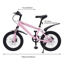18 Inch Bike 18" Wheel Mountain Bike 1 Speed Bike Pink - Pink - View 6