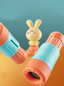 1 Set de Binoculares con diseño de conejo, kit de binoculares y silbato portátiles y divertidos para actividades al aire libre como regalo para niños, niñas, jardín de infantes, con accesorios variados - Multicolor - Ver 4