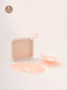 硅胶乳房贴乳头贴，硅胶乳房贴加 1 片乳房贴存储盒，旅行度假，婚礼派对乳头贴，易于携带的乳头贴 - 駝色 - 查看 8