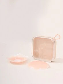 硅胶乳房贴乳头贴，硅胶乳房贴加 1 片乳房贴存储盒，旅行度假，婚礼派对乳头贴，易于携带的乳头贴 - 駝色 - 查看 2