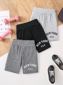 3 Pcs/Set Girls Summer Casual Solid Color Leggings, Soft & Comfortable Bottoms Pants For Outdoor, Exercise, Commute, Young Young Girl Summer