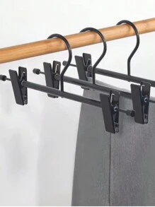 5/10/20pcs Aluminum Pants Hangers, Household Trouser Clips, Clothes Rack For Wardrobe, Rust-Resistant & Windproof