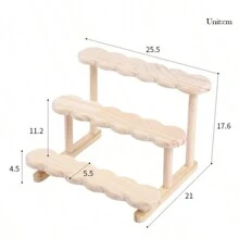 3 Tier Display Riser Stand Wooden Shelf For Perfume Organizer Perfume Display Shelf Figure Display Case Dolls Storage Rack,For Holiday Beach, Bathroom Collection, Bedroom Collection, Large Capacity