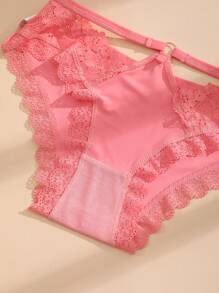 10 piezas de bragas de bikini de encaje sexy para mujer, de cintura baja, caladas, de seda de hielo, sin costuras, cómodas y transpirables, ropa interior