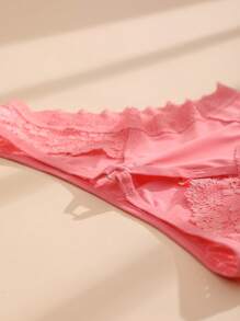 10 piezas de bragas de bikini de encaje sexy para mujer, de cintura baja, caladas, de seda de hielo, sin costuras, cómodas y transpirables, ropa interior