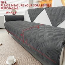 1pc Non-Slip Seat Cover Protector, Furniture Slipcover, Suitable For All Sofa Types And Machine Washable