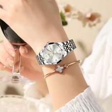 LIGE LIGE Moda Leve Luxo Simples Feminino Relógio de Negócios Sol e Lua Mostrador Ponteiro de Horas Relógio Luminoso Vida À Prova D'Água