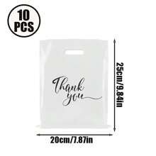 10/50/100 Pieces, Thank You Gift Bag, 3-Size (11.87 * 7.87in, 9.84 * 7.87in, 7.87 * 5.91in) Small Plastic Shopping Bag With Handle, Thank You Gift Bag, Party Store Bulk Commodity Bag - Multicolor - View 37