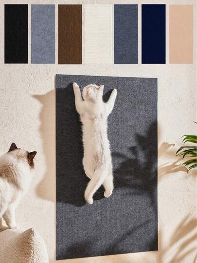1片可裁剪自粘猫抓垫，家具/地毯保护垫，适合室内使用，可替代猫树/猫柱上的地毯，可定制猫抓垫