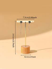 1 pièce Support de présentation d'oreillettes sur base en bois, support cylindrique en bois pour boucles d'oreilles et colliers, porte-bijoux, accessoires et accessoires photo, cadeaux pour femmes, soleil, voyages, rentrée scolaire cool