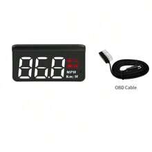 Projecteur tête haute OBD2 pour voiture, affichage numérique de la vitesse, enregistrement de la température de l'eau, voltage, rappel de conduite fatiguée, fonctions d'alarme multiples, accessoires électroniques HUD numérique
