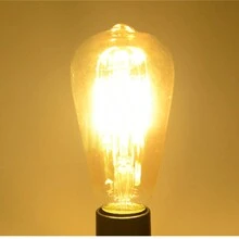Lâmpada LED retrô de 6 peças E27 ST64