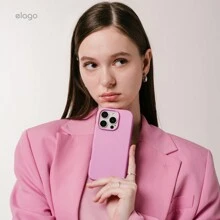 Elago Premium Silicone Phone Case For Iphone For 16 Pro Max Plus - Shockproof, Drop Resistant, Soft Grip, Scratch Resistant, Slim Fit, Micro Cloth Lining, Premium, Sophisticated, Minimalist, Luxury Soft Silicone, Phone Back Cover, Pink, Cute, Multi-Colors, Lens Protective, Gift For Birthday, Mother, Family, Friends, Boyfriend, Girlfriend - Hot Pink - View 1