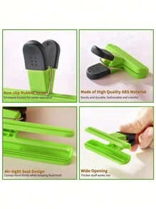 3个装薯片袋夹，便携式超大薯片袋夹，多种尺寸可选，升级版宽口食品袋夹，密封性好，重型密封夹工具，厨房收纳配件