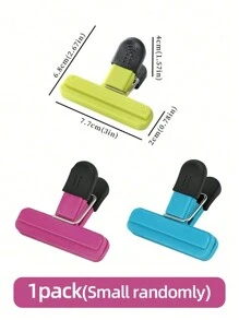 3个装薯片袋夹，便携式超大薯片袋夹，多种尺寸可选，升级版宽口食品袋夹，密封性好，重型密封夹工具，厨房收纳配件