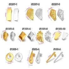 10 件 304 不锈钢 18K 镀金耳环带钻石形多边形耳环，适合 DIY 珠宝配饰和女士珠宝制作配件 - 耳環 - 查看 6