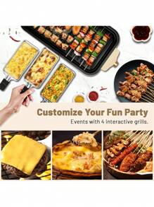1 Electric Baking Tray, Kitchen Electric Oven, The Whole Body Can Be Detachable, Made Of High Quality Non-Stick Material, Easy To Clean, 1500W High Power, Strong Heating Performance, Suitable For Parties, Essential Kitchen - US A Type Plug(110-127V) - View 6