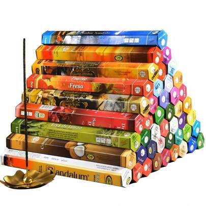 Caja de 20 unidades de Palitos de incienso, fragancias de meditación refrescantes para sanación espiritual, meditación y alivio del estrés, limpieza energética, para limpieza del hogar, meditación, yoga, limpieza de energía negativa, aromaterapia, decoración de habitaciones, regalos para fiestas