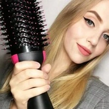 Integrated Hair Dryer And Comb, 2-In-1 Hair Dryer With Anti Frizz Ceramic Titanium Tube Hot Air Straightener, Used For Hair Styling, Suitable For Both Dry And Wet Use