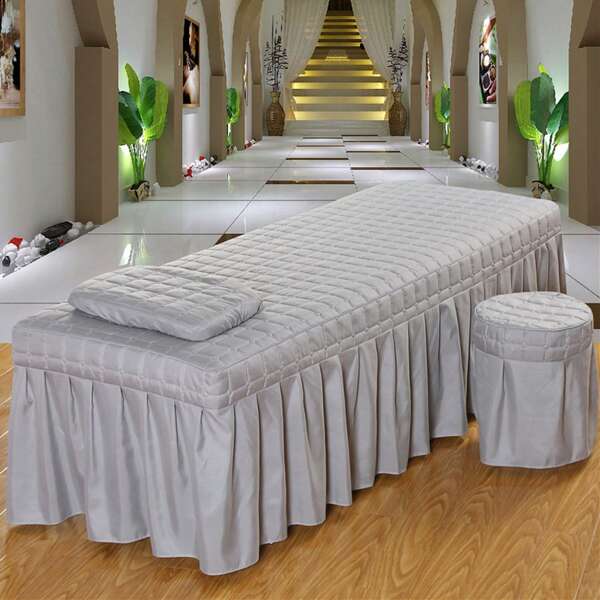 LXIANGN Beauty Salon Bed Sheet Salon Thick Mattress Beauty Bed Skirt Bedspread With Face Hole Body Massage SPA Bed Cover