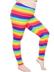 Women's And Plus Size Oh So Soft Full Length Leggings | Solids & Prints | Adult Sizes S - 7X - Cầu vồng - Xem 1