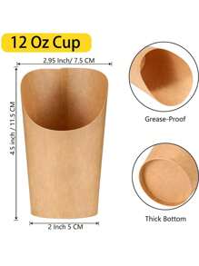 250pcs/50 Pcs -Charcuterie Cups With Skewers, 12 Oz PaperSnack Appetizer Cups With Cocktail Picks, French FryHolder Brown Kraft, Disposable Popcorn BoxesCones, Party Board Favor(50 Cups + 200 Sticks)