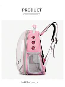 1 pieza Mochila portátil transparente para mascotas de gatos, mochila de viaje con cabina espacial, equipo para gatos para salir, mochila de hombro transpirable, gran capacidad de cabina espacial para mascotas, mochila para llevar perros pequeños y gatos, mochila de hombro y pecho transpirable para mascotas, mochila para gatos. - Azul - Ver 6