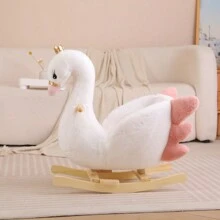 Rocking Horse, Swan Theme, Baby Toys, Home Outdoor Can Be Used, Holiday Birthday Gifts - White - View 8