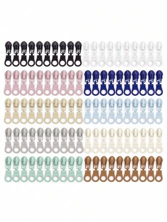 10 piezas Tiradores de cremallera de nailon #5, colores surtidos, adecuados para prendas de vestir, bolsos y textiles para el hogar