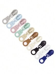 10pcs Nylon #5 Zipper Pulls, Assorted Colors, Suitable For Apparel, Bags, And Home Textiles - Multicolor - View 3