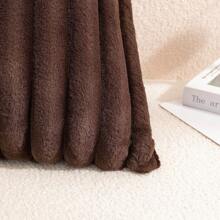 2pcs/Pack Striped Plush Pillow Cover, Modern Polyester Fluffy Square Soft Cushion Covers For Living Room, Sofa, Bedside, Home Use - Coffee Brown - View 5