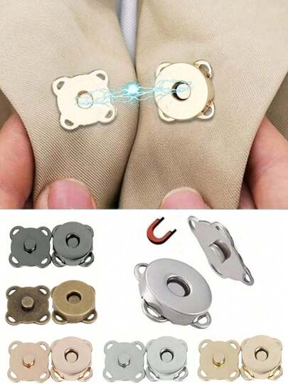 Magnetic Invisible Snap Fasteners,Plum Magnetic Snap Closures,Sewing Buttons,Metal Invisible Sew On Button,Purse Thumb Lock Clasps Fasteners,For DIY Making Craft Bag Purse Buckle Accessories Replacement,Shoulder Bag Handbag, Bag Accessories Wallet Fasteners Wallet Buckle,14mm Craft Knitting Buttons Sets Bag Buttons,Magnetic,Sewing, Craft, Purses, Bags, Clothes, Cartoon Magnetic Buttons For Sewing, DIY Buttons ﻿