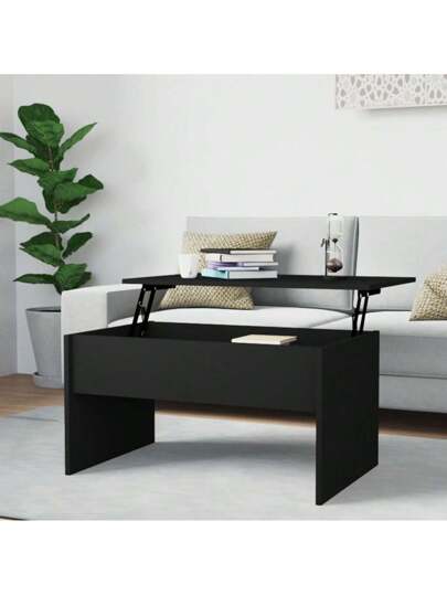 VidaXL Coffee Tafel 80x50.5x41.5 Cm Processed Wood Zwart