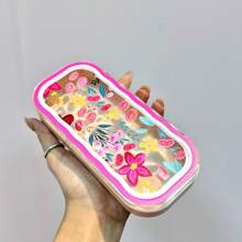 Colorful Flowers Highly Attractive Glasses Case Transparent Portable Anti-Pressure Portable Myopia Glasses Retro Glasses Case Fashion Glasses Storage Men And Women, Gender Reveal Party, Perfect For Birthdays, Weddings, Parties, The Perfect Gift For Colleagues, Friends, And Family, Back To School