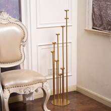 4Pcs 9 Arm Metal Floor Candelabra,46.3inch Gold Candlestick Holder For Wedding Table Birthday Party Home Decoration Candle Stand