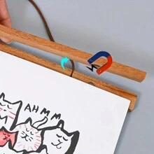 磁性挂钩夹，用于在墙上悬挂画作、卷轴、海报、画框