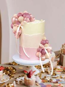 32 piezas Decoraciones de bolas de pastel coloridas, decoraciones de bolas de espuma para hornear DIY, serie de bolas de espuma azul, púrpura, verde o rosa, adecuadas para decoraciones de pasteles de cumpleaños, bodas, baby shower, bautizos, Día de la Madre y decoraciones de pasteles para hombres (Múltiples Colores)