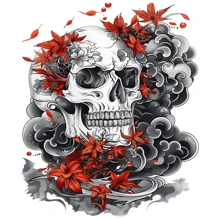 1 件骷髅印花热转印贴片，DIY 适用于男士/女士运动衫、T 恤、衬衫、背包、帽子、枕头等，圣诞礼物