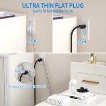 The Compliant Power Socket Has Anti-Surge Protection And Switch Mobile Plug-In, Which Is Light, Small, Convenient And Fast. It Has 6 Power Outputs, 2 USB + 1 TYPE-C, Which Is Suitable For Home Travel And Take-Out.