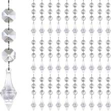 30 قطعة من الأعمدة البلورية الأكريليكية الجليدية، ديكورات شتوية على شكل أشجار، زخارف بلورية معلقة، لأجراس الإنارة، ديكورات الزهور، لديكور المنزل والغرفة والمكتب، لديكور الزفاف والنوافذ والمنزل في أعياد الحب والسنة الجديدة والفصح وعيد الأم وعيد الميلاد