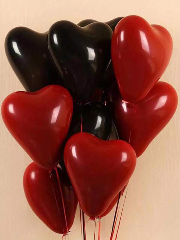 21pcs Heart Shaped Balloon, Valentine's Day Decorative Balloon For Wedding P Arty,Christmas