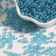 3mm-30g/900pcs,Glass Seed Beads Bulk,Small Craft Beads,Small Beads,Transparent Silver Lined Small Round Pony Beads Bulk For Jewelry Making,Loose Spacer Beads For Jewelry Making Supplies,DIY Crafts Necklace