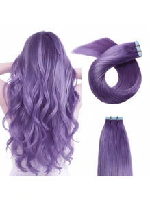 Tape In Hair Extensions Human Hair Seamless Remy Human Hair Tape In Extensions 20pcs 30g/Pack Purple Color